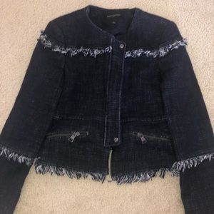 Banana Republic Zip Up Tweed Jacket